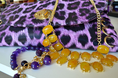 Purple and Gold Accessories Animal Print