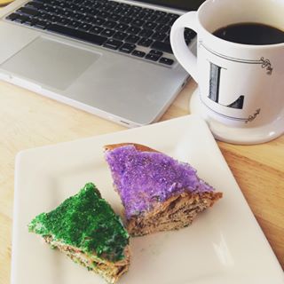  A super healthy King Cake breakfast this morning!  