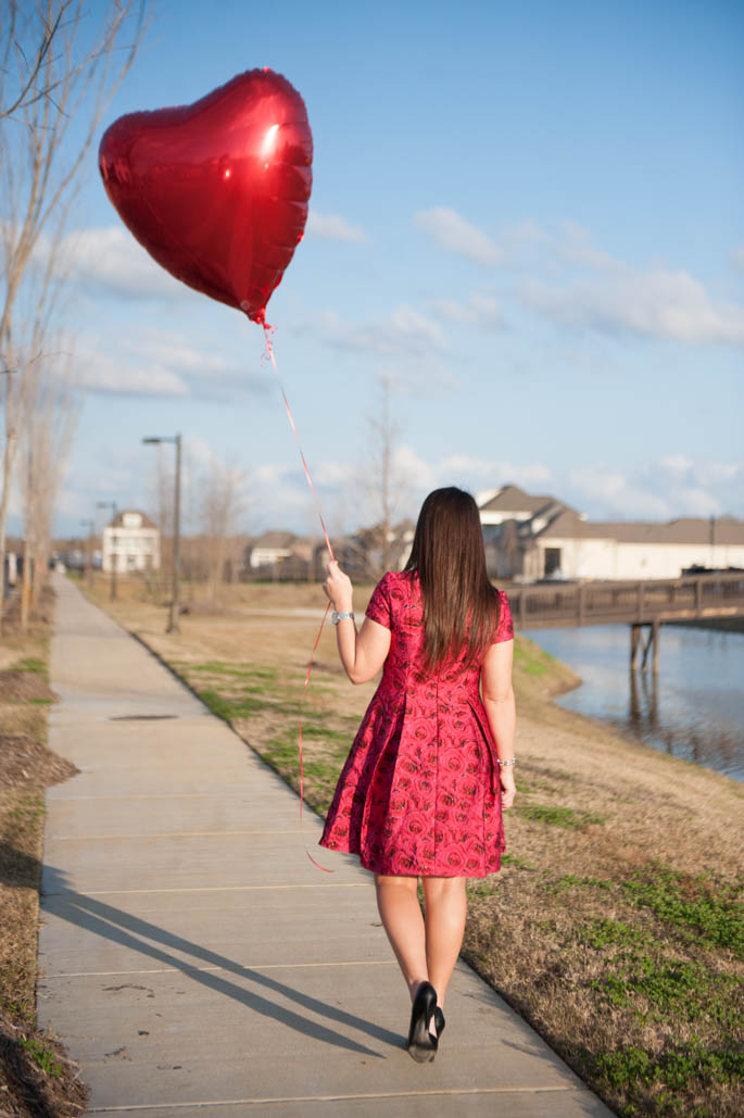 A Southern Flair Valentine in rose floral dress from Nordstrom