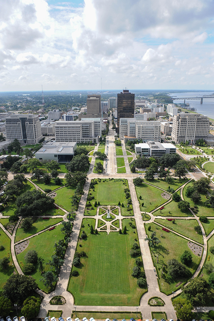 Checking out the view from the top of the Louisiana State Capitol Building is a MUST on your trip to Baton Rouge! See more of what to do and things to see in Southern Flair's Local Guide to Baton Rouge!