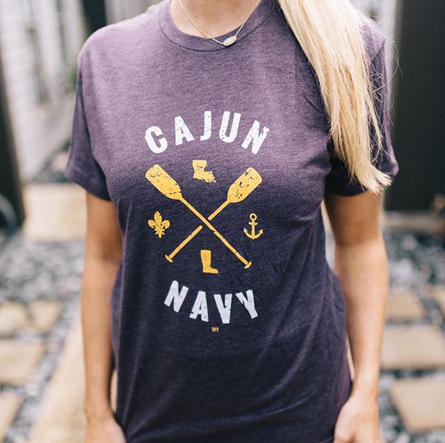 SFT Cajun Navy T-shirt Raises $40k for Greater Baton Rouge Food Bank | Shop It in Purple & Gold, Black & Gold and Blue