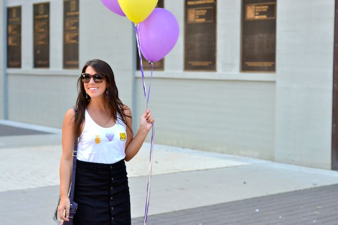 DIY LSU Emoji Tank - Peace Lover and Tigers | Free Printable Iron-On by Southern Flair