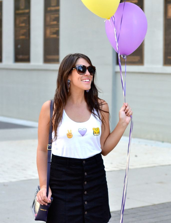 DIY LSU Emoji Tank - Peace Lover and Tigers | Free Printable Iron-On by Southern Flair