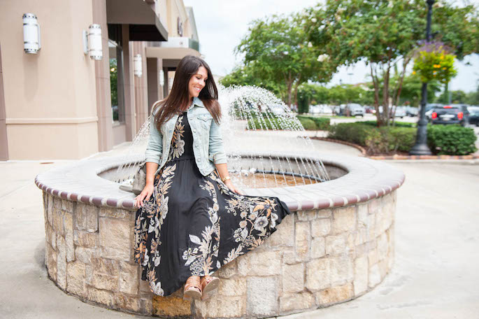 Free People 'Season In The Sun Slipdress' is perfect for summer and cool fall nights with a denim jacket! | Southern Flair