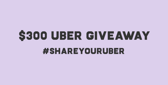 $300 Uber Giveaway with Share Your Photos