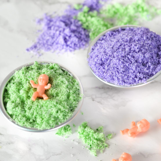 DIY Surprise King Cake Baby Bath Bombs - Mardi Gras