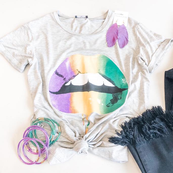 Mardi Gras Lip Tee