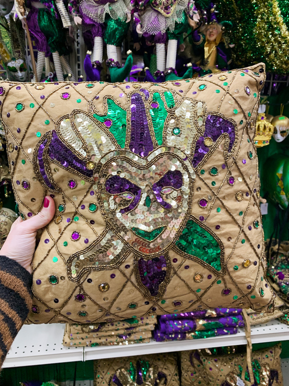 Mardi Gras Throw Pillow